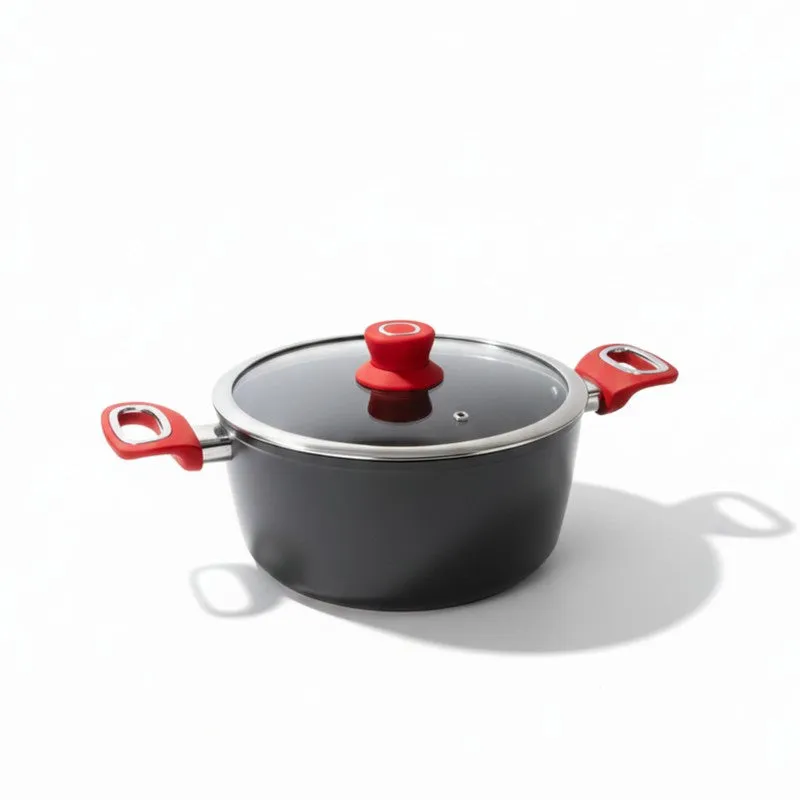 Salford Forged Non Stick Casserole with Glass Lid (Black) - 4400 mL media 3