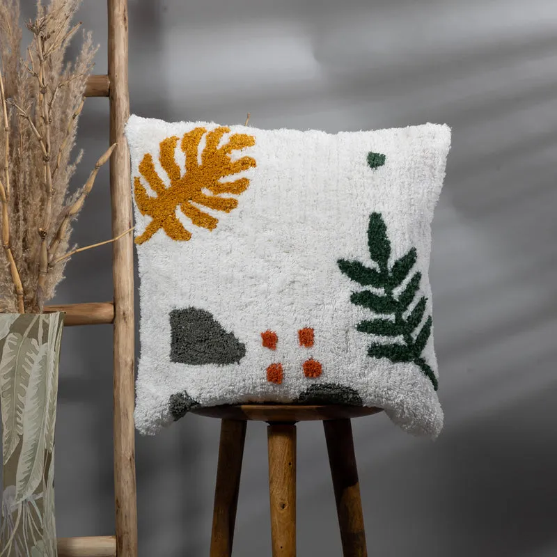 Ferna Tufted Cushion Cover - White media 1