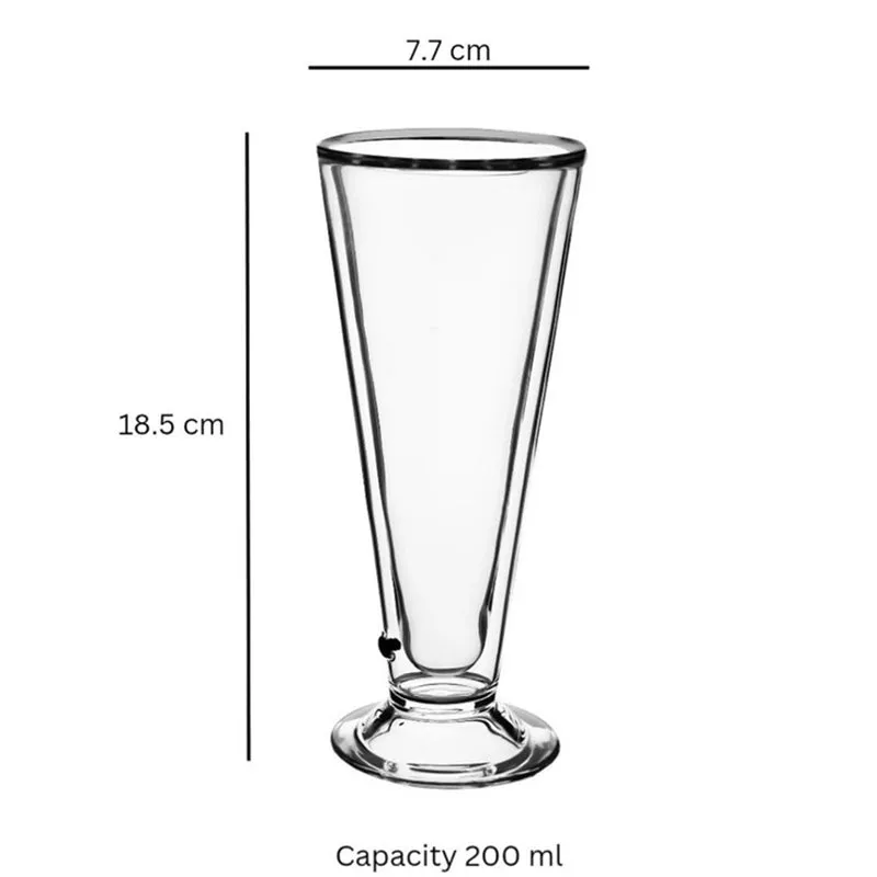 Tangerine Spark Flute Beer Glass - 200mL media 4