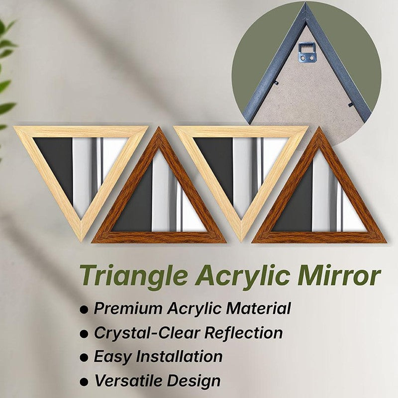 Trio Reflect Wall Mirror (Beige,Brown) - Set Of Four media 6