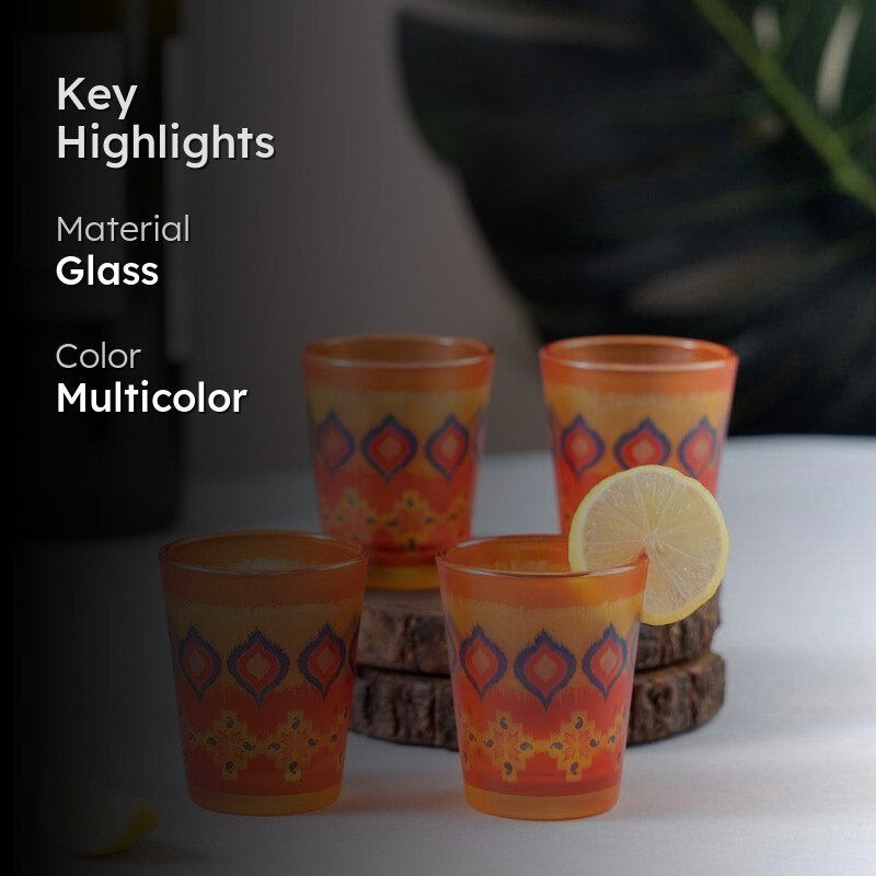 Ethnic Trove Frosted Shot Glass (30 ml) - Set Of Four media 2