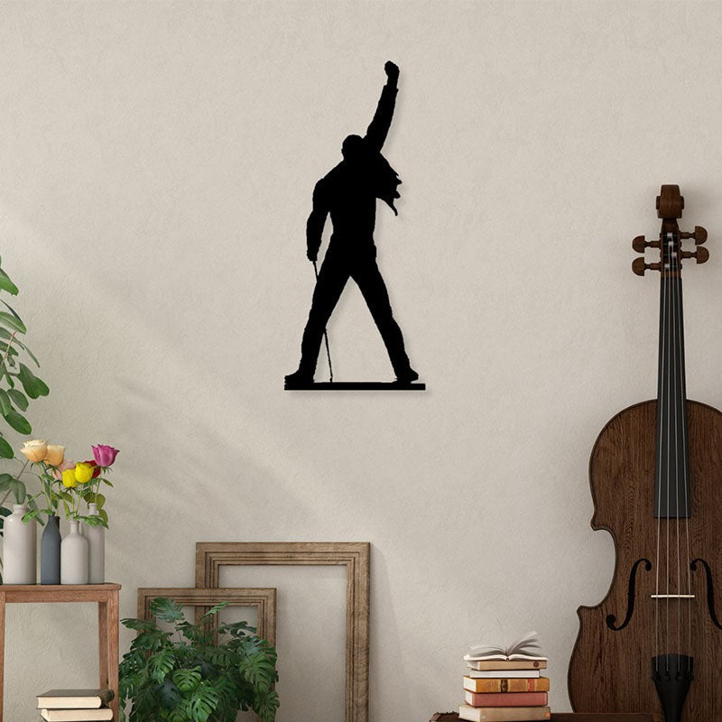Freddie Mercury Black Iron Wall Accent
