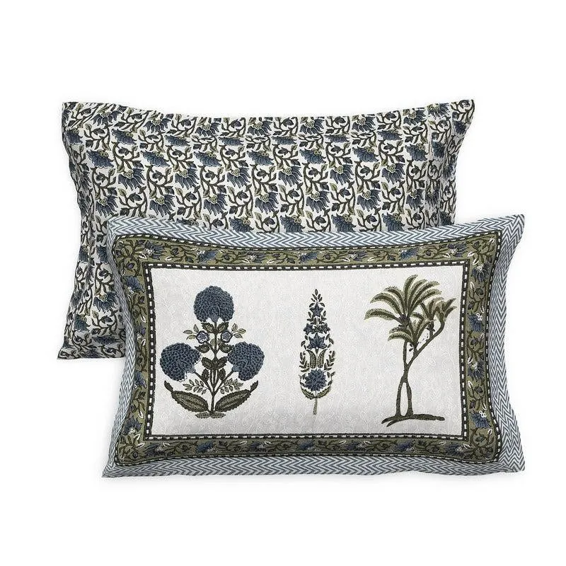 Pamia Ethnic Cotton Bedsheet (Grey) - 160 TC media 5