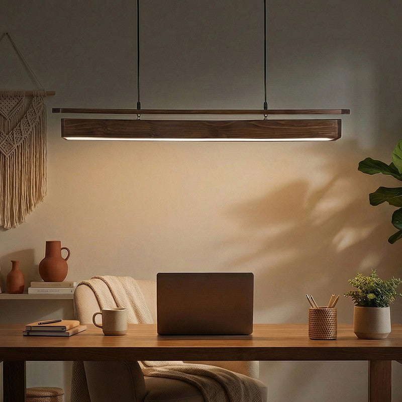 BeamStrip Wooden Ceiling Lamp - Brown