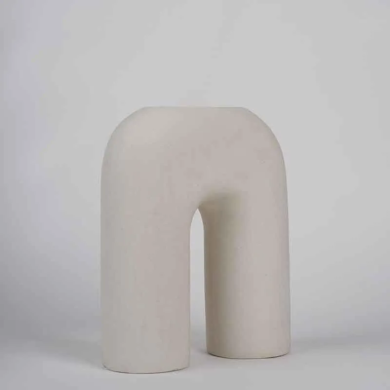 Inverted U-Shaped Vase - White media 6
