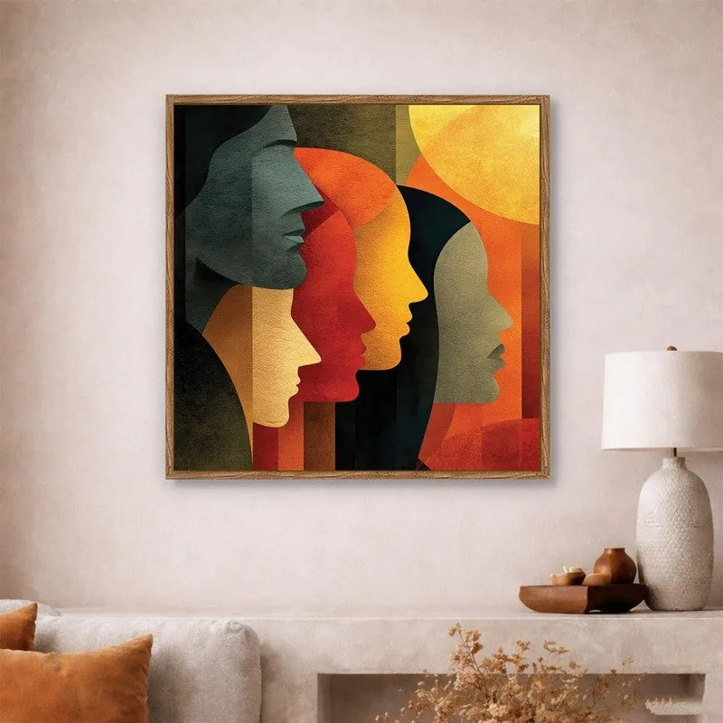 Formed Face Canvas Wall Art With Frame media 3