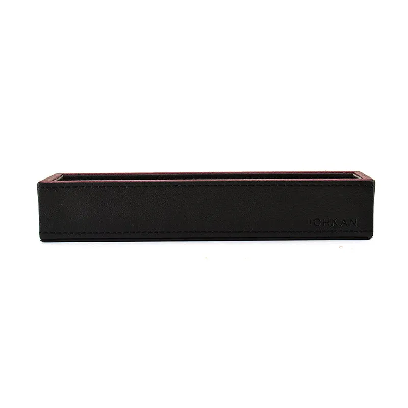 Tisca Faux Leather Cutlery Tray - Black media 4