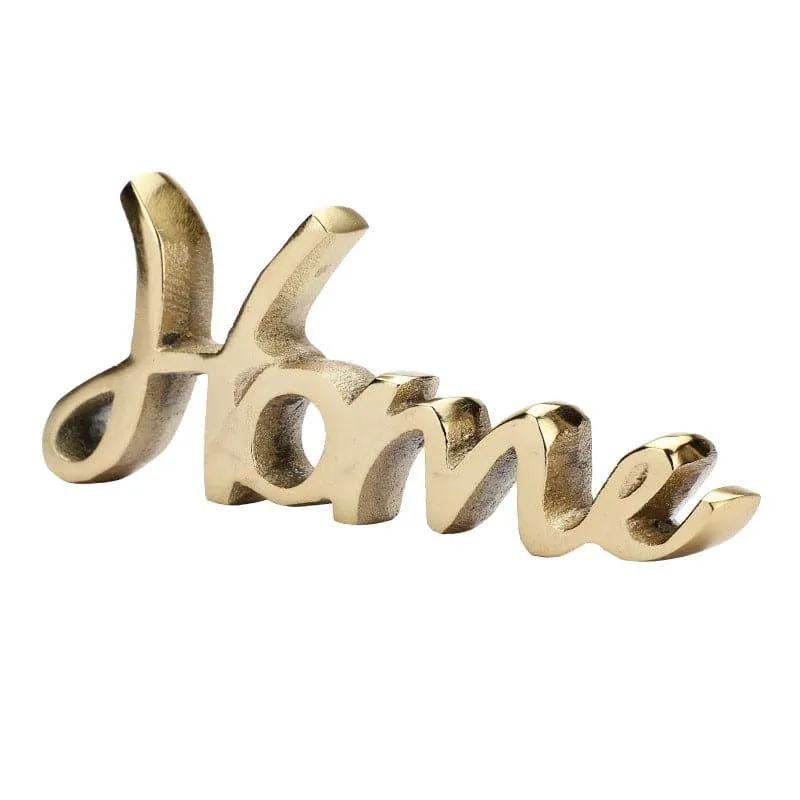 Home Aluminium Typography Showpiece - Gold media 4