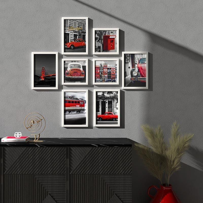 Vintage Red Frames Wall Art - Set Of Eight media 4