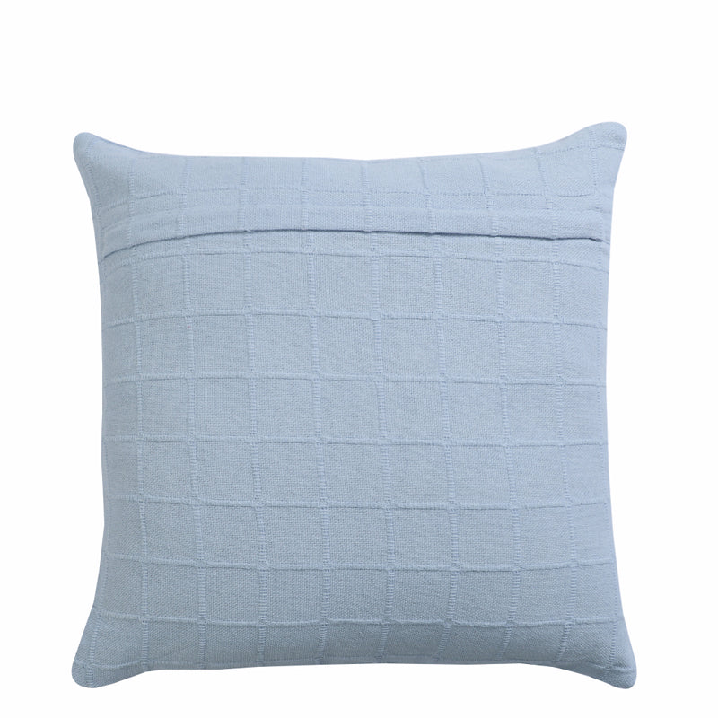 Sicily Light Solid Cotton Cushion Cover (Pale Blue) - Set Of Two media 4