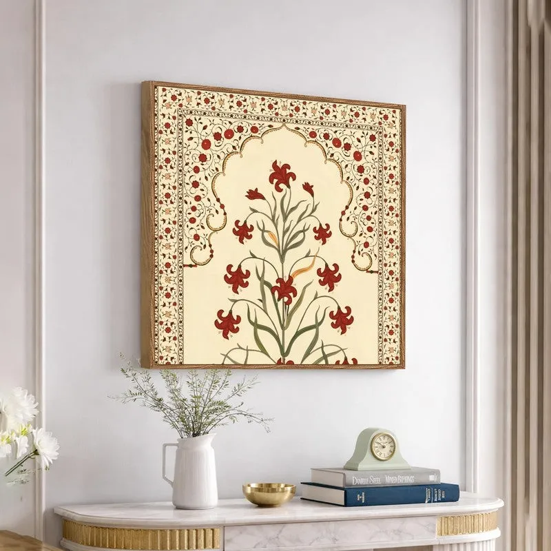 Folk Flora Canvas Wall Art With Frame media 5