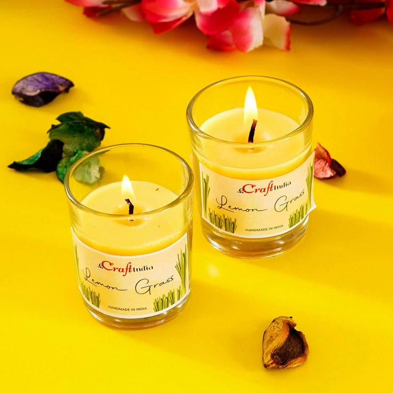 Seema Lemon Grass Scented Candle - Set Of Two media 4
