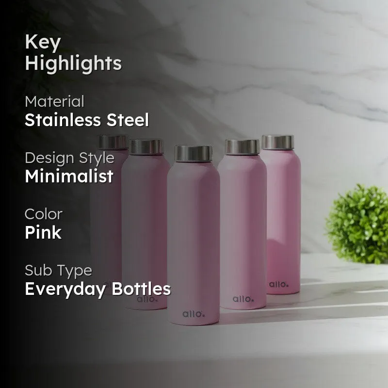 AquaZen Stainless Steel Water Bottle (950 mL Each) - Set Of Five media 2
