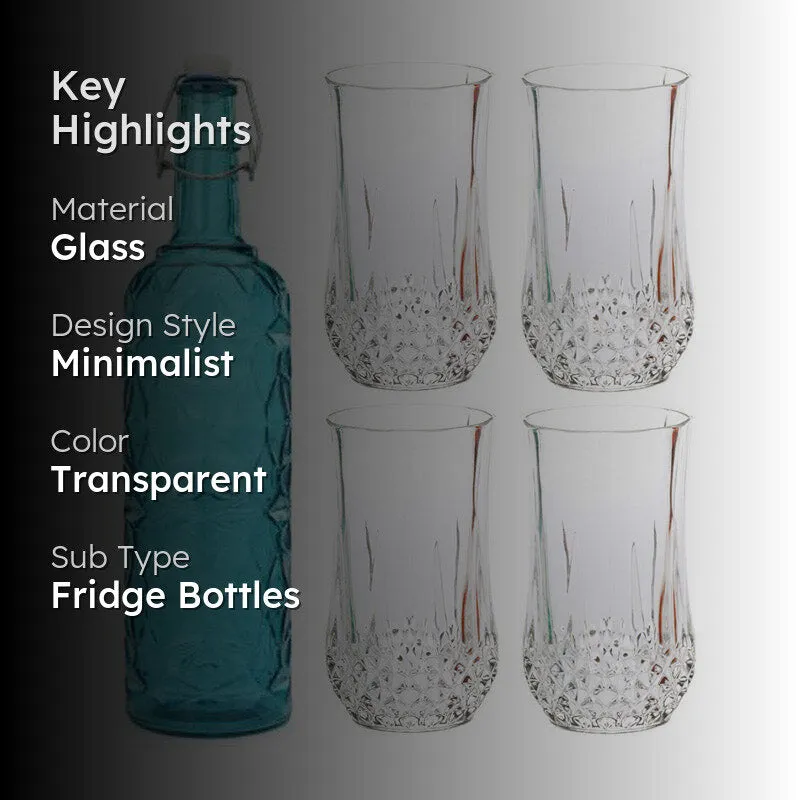 Brevin 1000 mL Water Bottle With 350 mL Glasses - Five Piece Set media 2