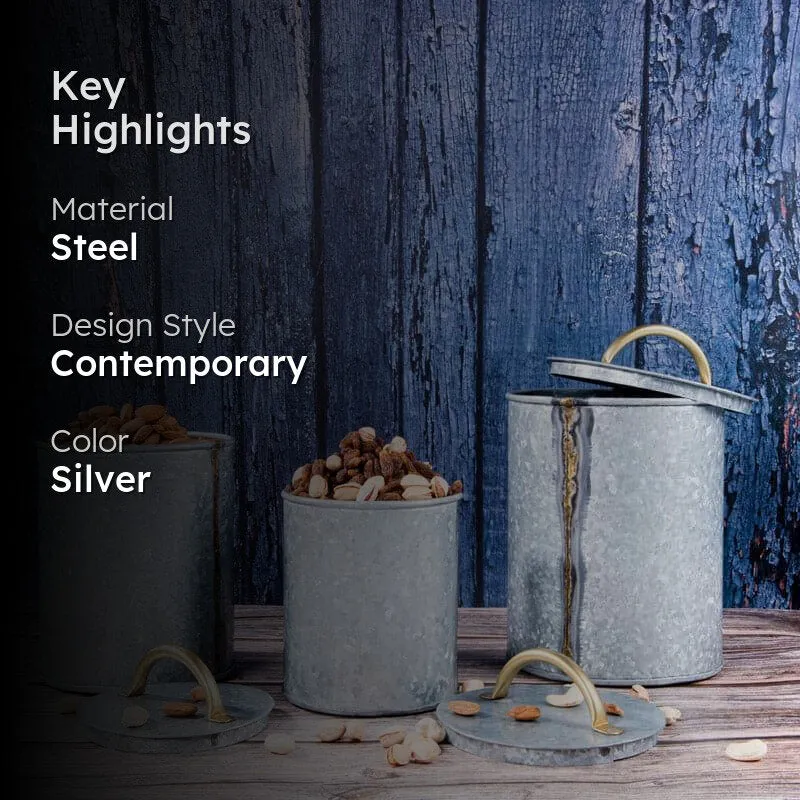 Uhara Yora Steel (200 mL/1000 mL/1500 mL)Container - Set Of Three media 2
