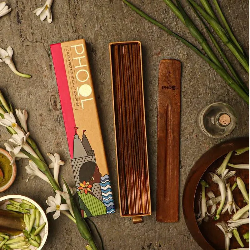Phool Natural Incense Sticks (Tuberose) - Set Of Forty media 1
