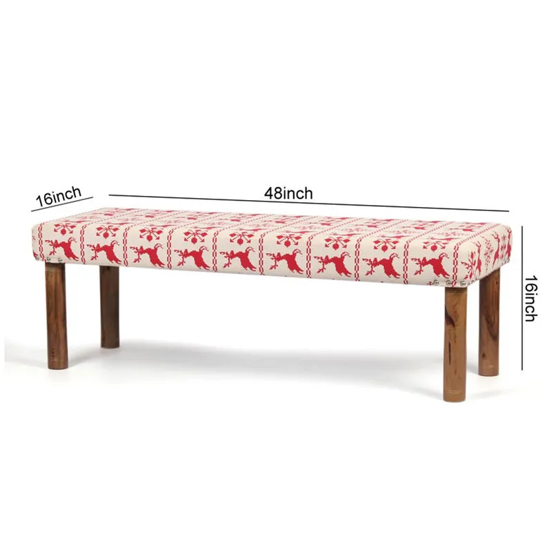 Bovex Sheesham Wooden Bench - Beige media 10