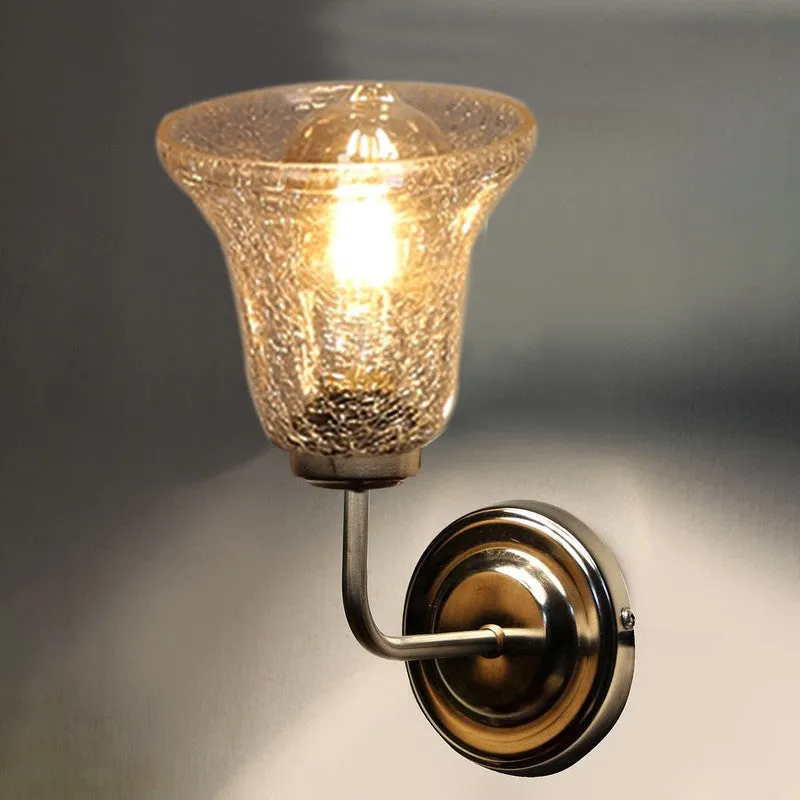 Crystal Flare Silver Base Glass Wall Lamp media 8