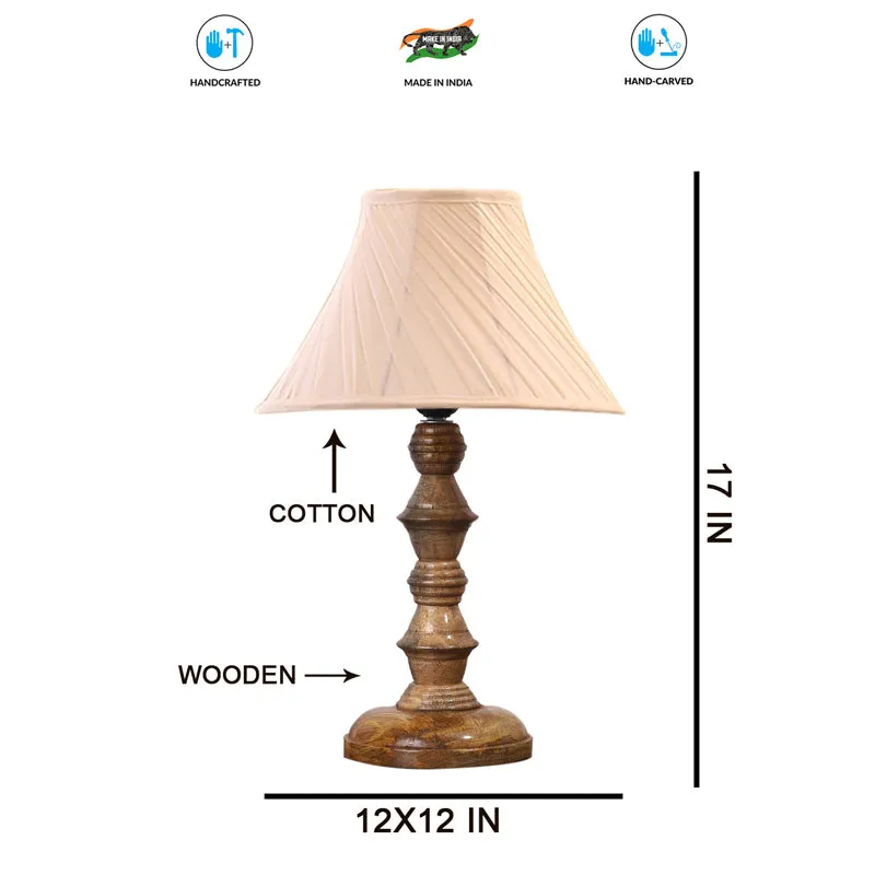 Twistra I Timber Wooden Table Lamp - Ivory,Brown media 7