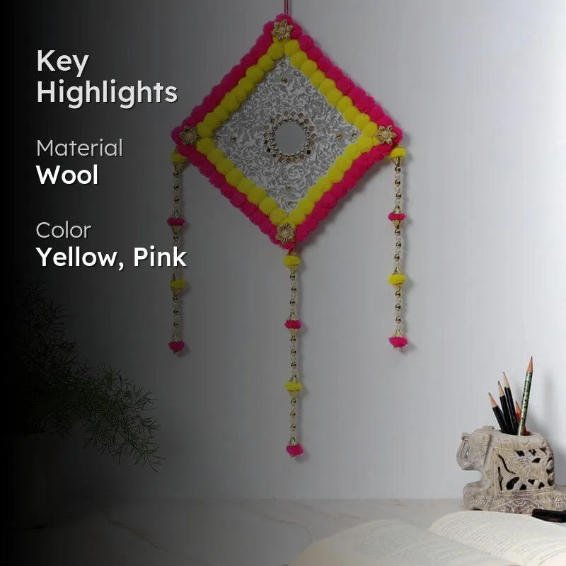 Lozenge Festive Latkan - Yellow & Pink media 2