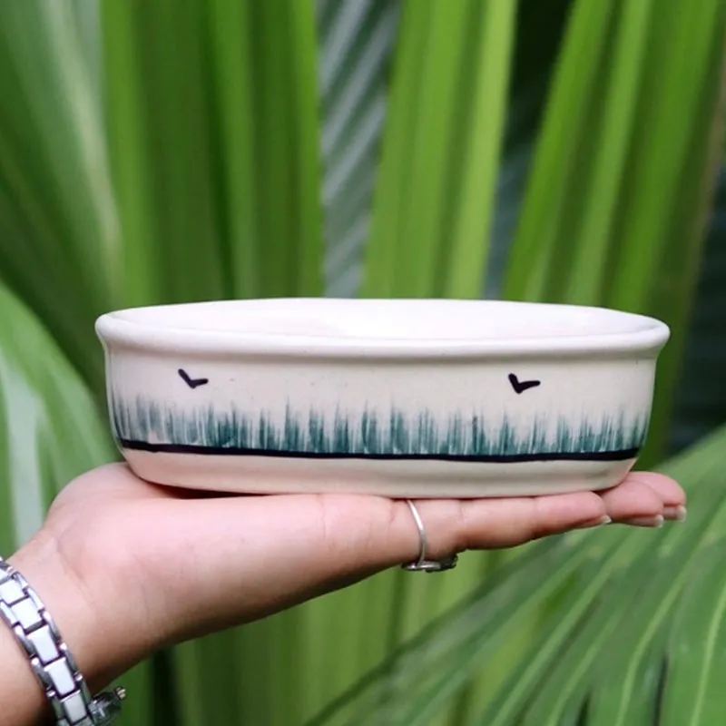 Adelmo Palm Ceramic Soap Dish media 5