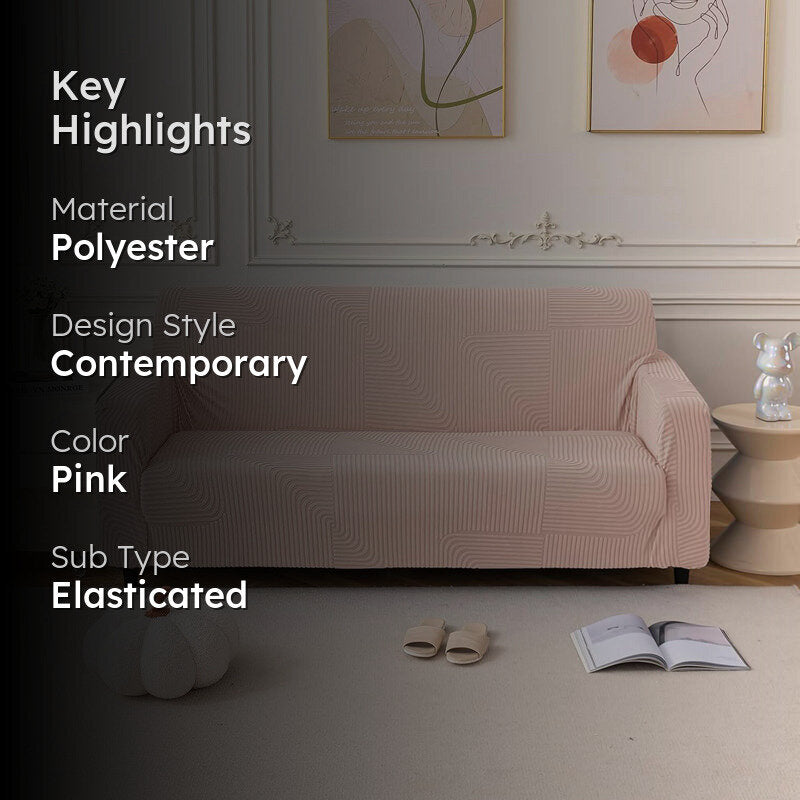 Sofique Sofa Cover - Pink media 2
