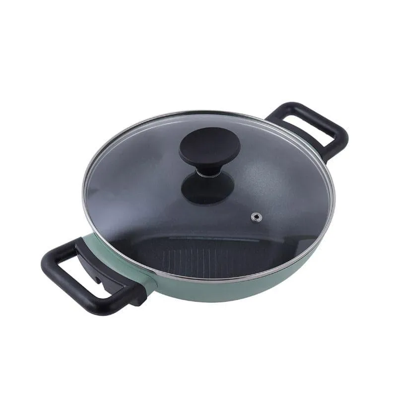 Sizzlesphere Non Stick Kadhai With Lid - 3200 mL / 10 Inches media 3