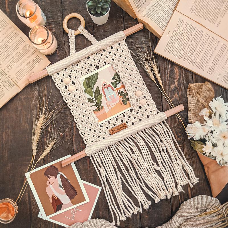 Nyles Boho Handcrafted Macrame Photo Frame media 3