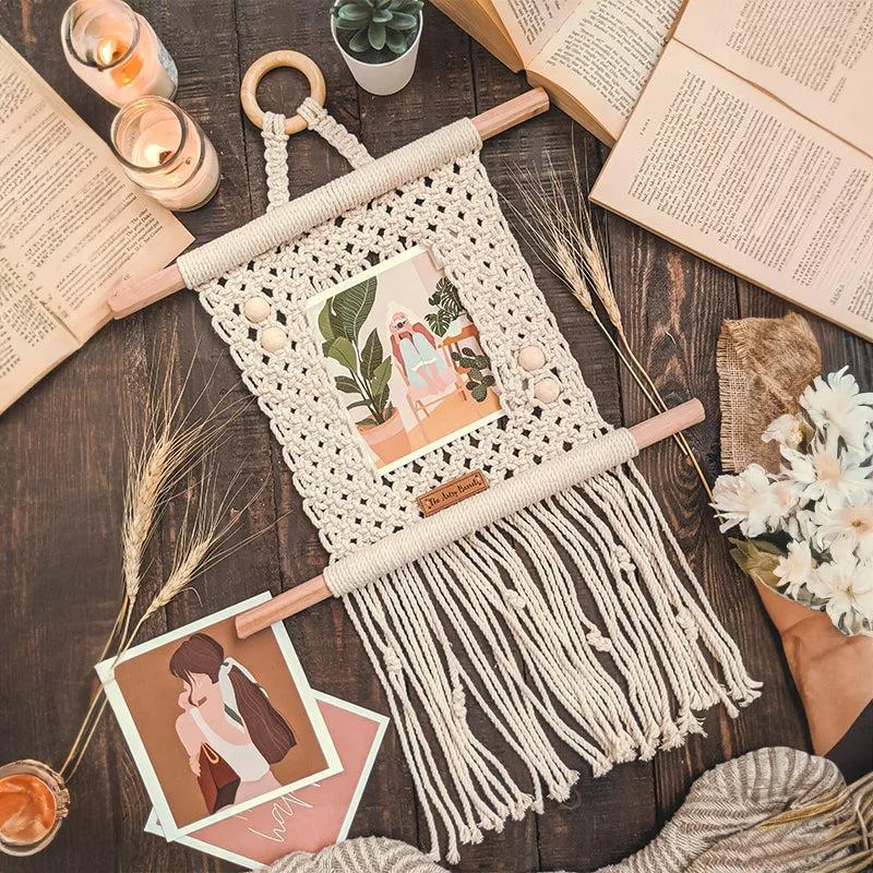 Nyles Boho Handcrafted Macrame Photo Frame media 3