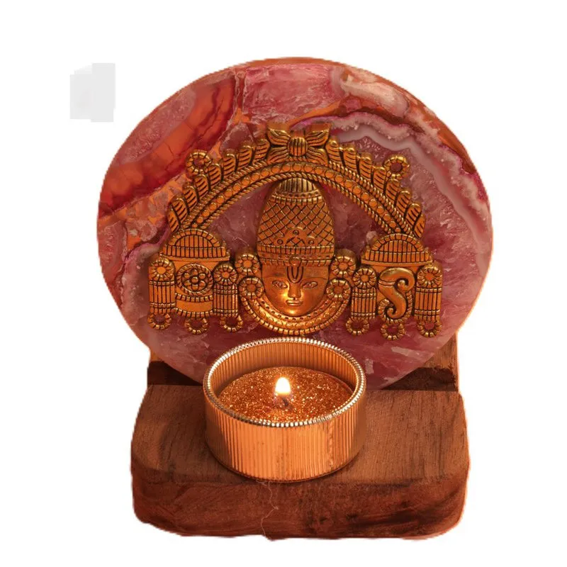Luminous Charm Lord Venkateshwara Tealight Candle Holder media 5