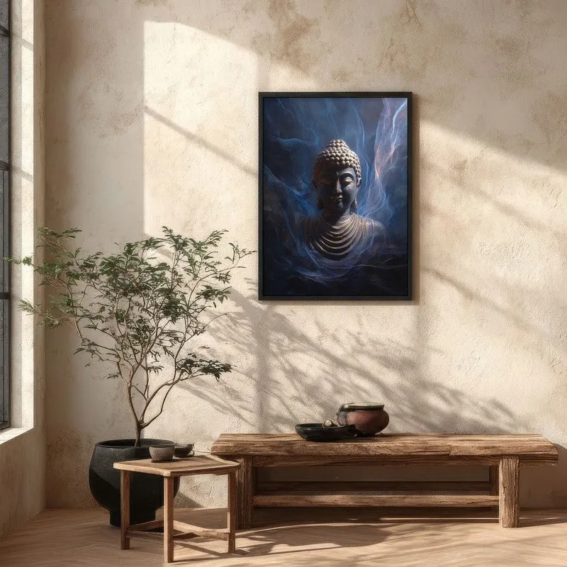 Cosmic Buddha Archival Paper Wall Painting With Black Frame media 5