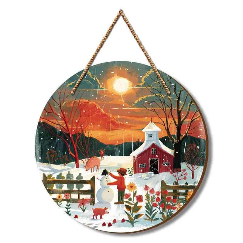 Little Christmas Cottage Wood MDF Wall Hanging media 3