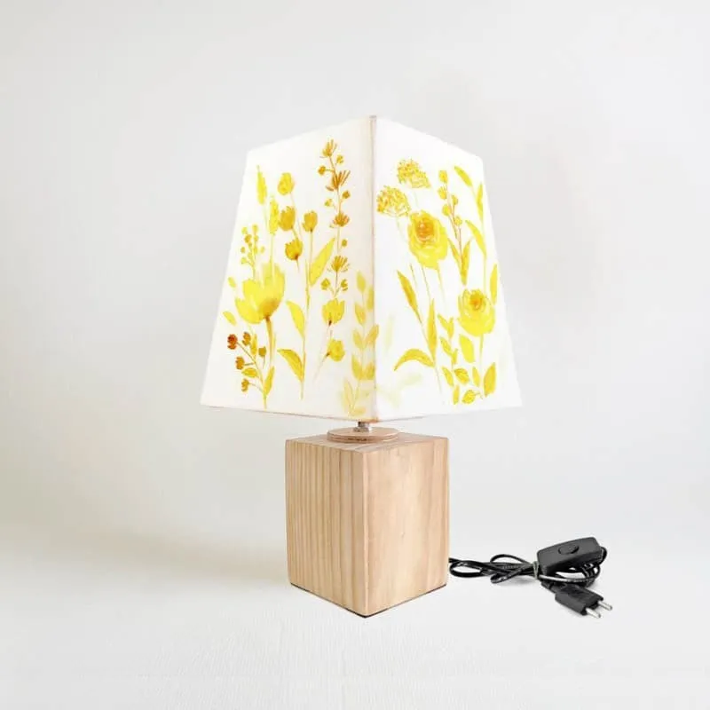 Fadana Empire Handpainted Fabric Table Lamp - Multicolor media 4