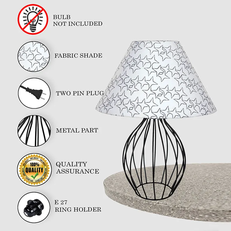 Spire Star Metal Table Lamp - White,Black media 4