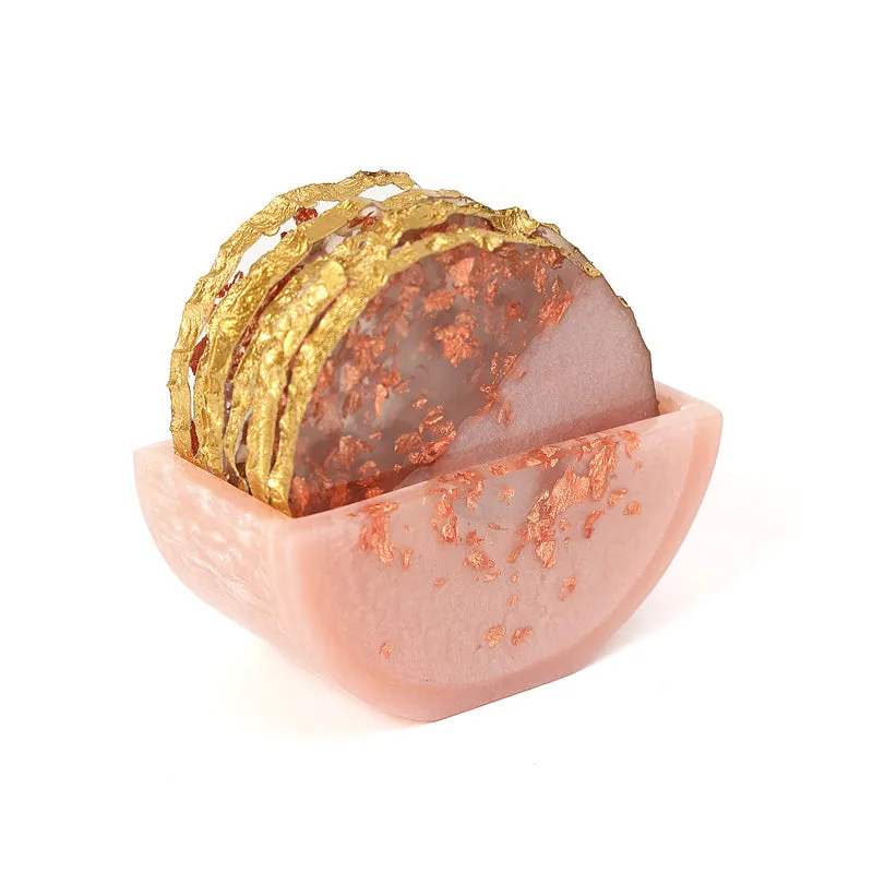 Fleck II Resin Coaster (Pink) - Seven Piece Set media 3