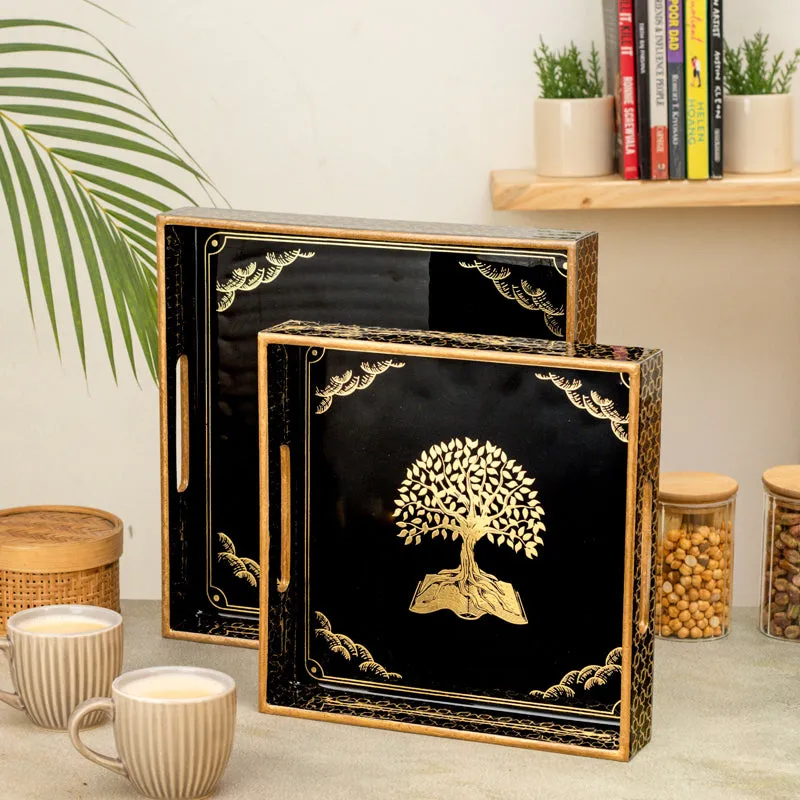 Vriksha Squre Serving Tray - Set Of Two media 3