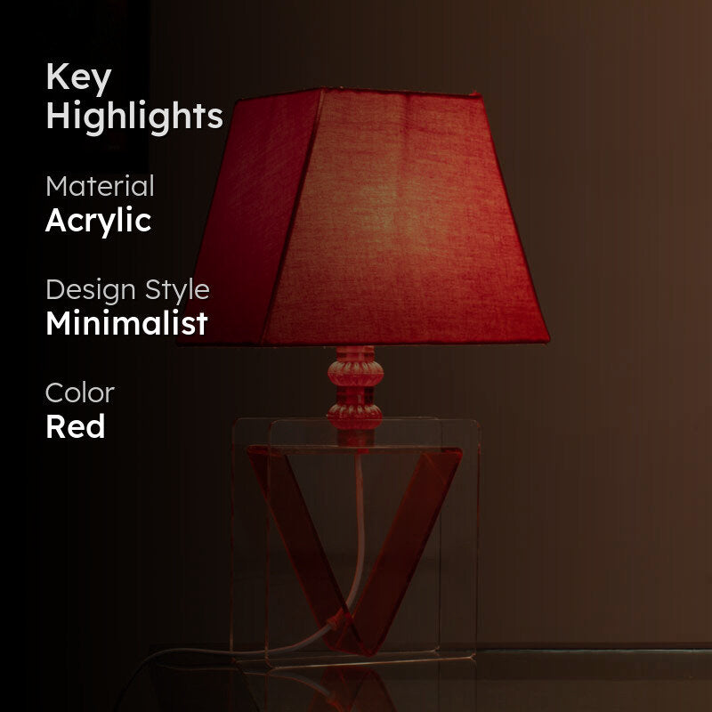 Indira Inverta Acrylic Table Lamp - Red media 2