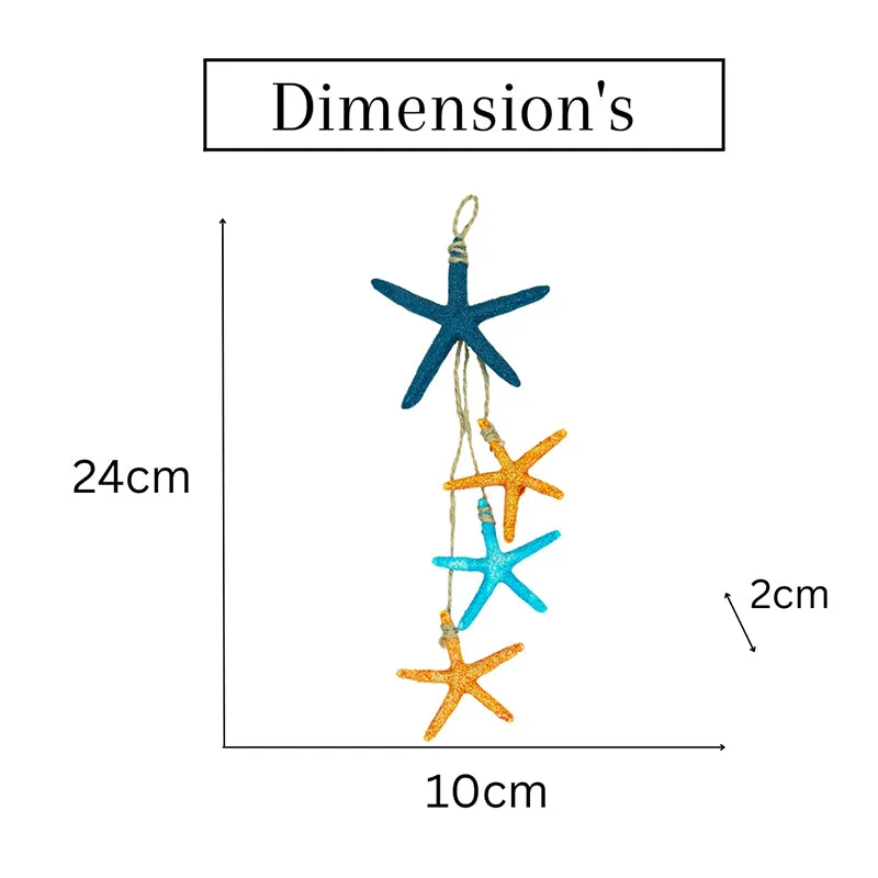 Starfish String Wooden Wall Accent (Dark Blue) - Set Of Two media 6