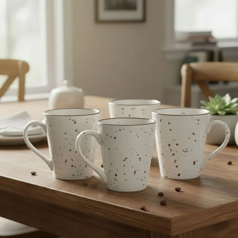 Ceramic Ceramic Coffee Mug (250 mL Each) - Set Of Four media 3