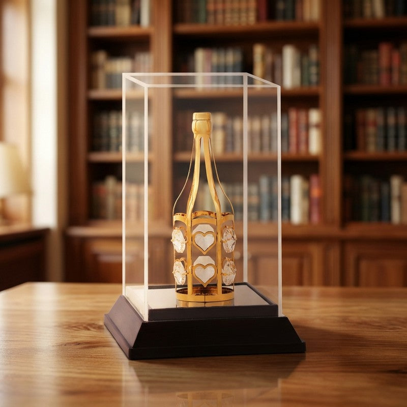 Majestic Bottle 24K Gold Plated Mild Steel Showpiece