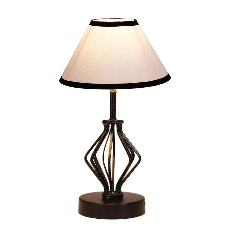Firefly Metal Fabric Table Lamp - White,Black media 5