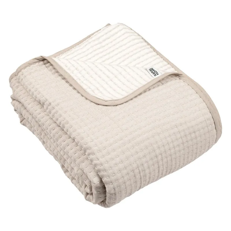 Ivory (Beige Self Stripe Comforter) - Three Piece Set media 7