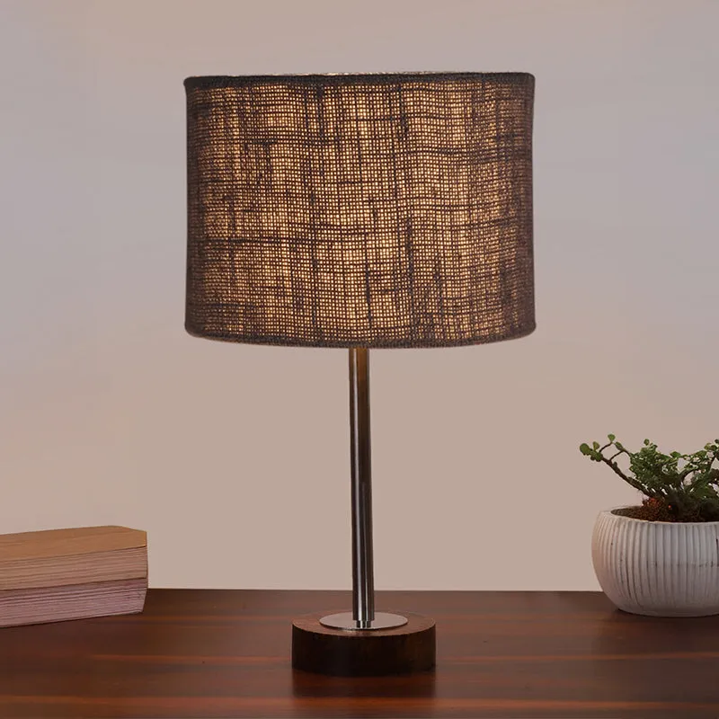 Sienna I Rodin Wooden Table Lamp - Grey,Silver,Brown media 2