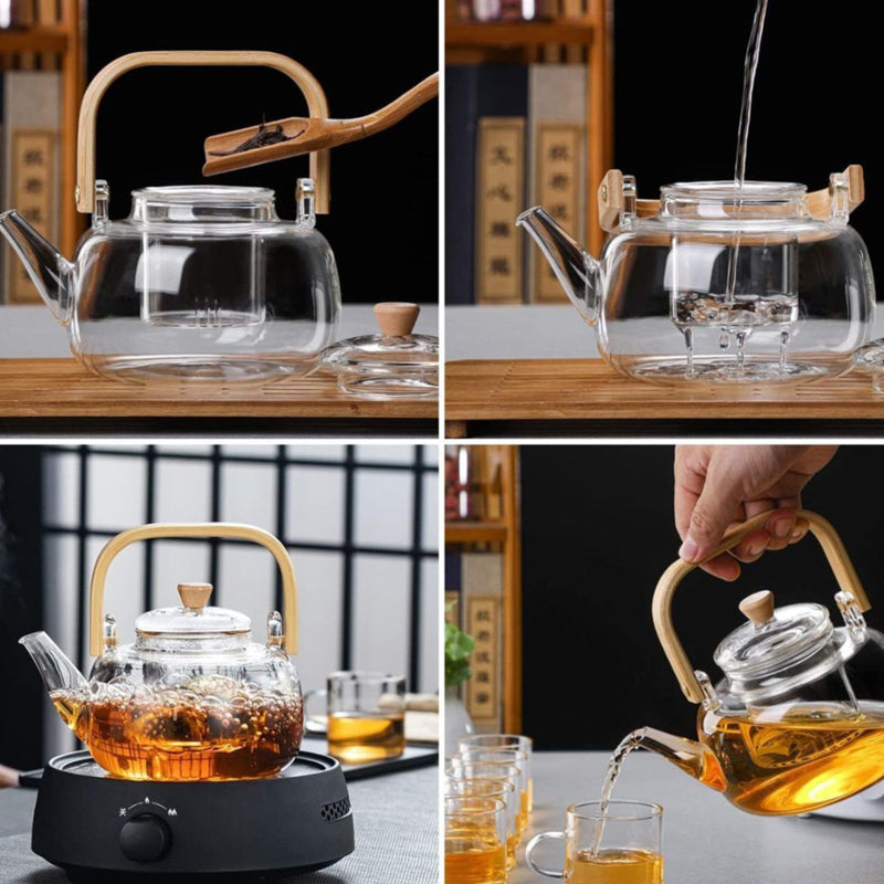 Thermica Borosilicate Glass Tea Pot with Infuser - 950 mL media 5