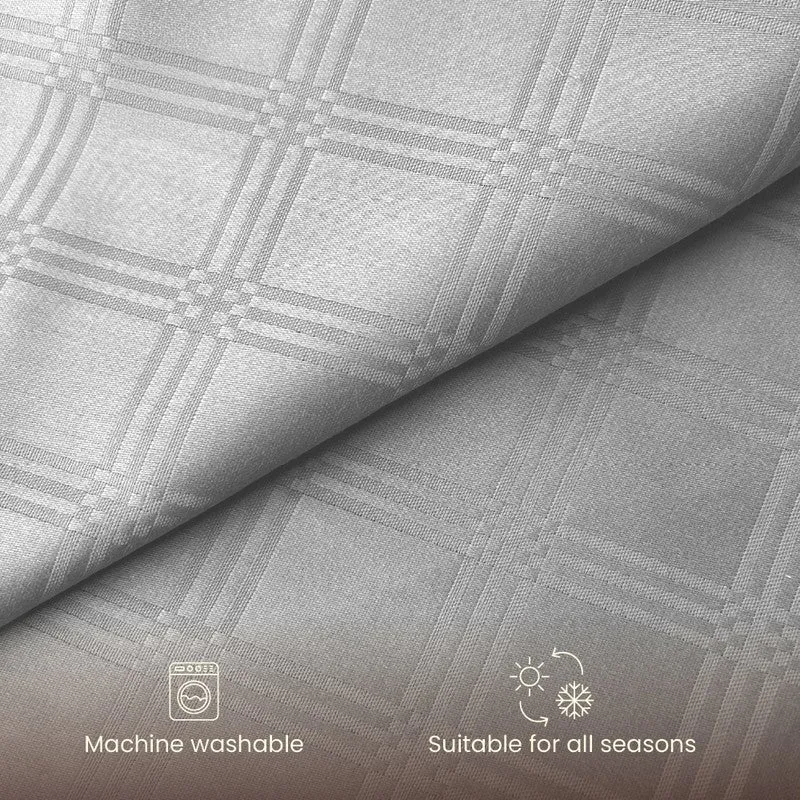 Urban Space MonoGrid Cotton Bedsheet (Grey) - 300 TC media 7