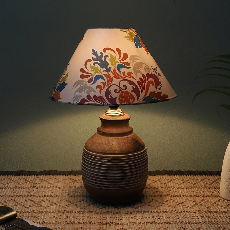 Nordlys Enso Printed Mango Wood Table Lamp - Multicolor