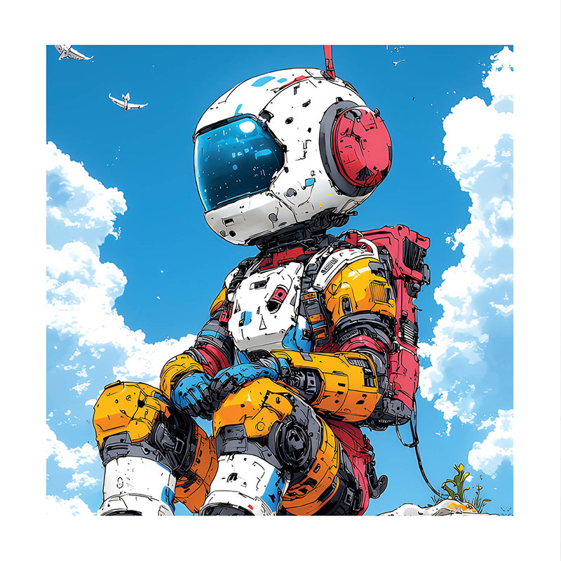 Robot In Thought Canvas Wall Art media 3