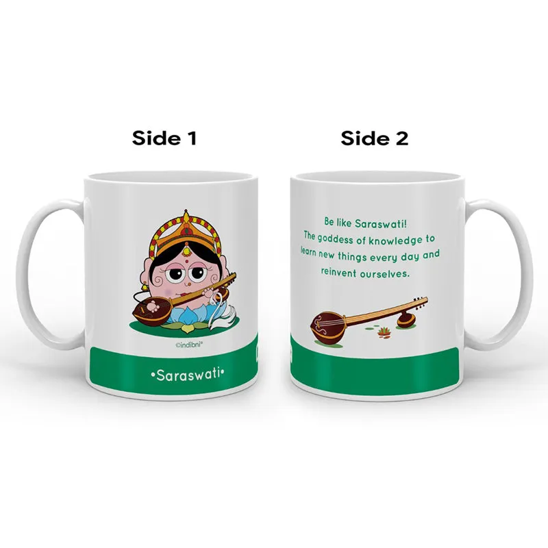 Whimsy Cute Saraswati Ceramic Coffee Mug - 300 mL media 5