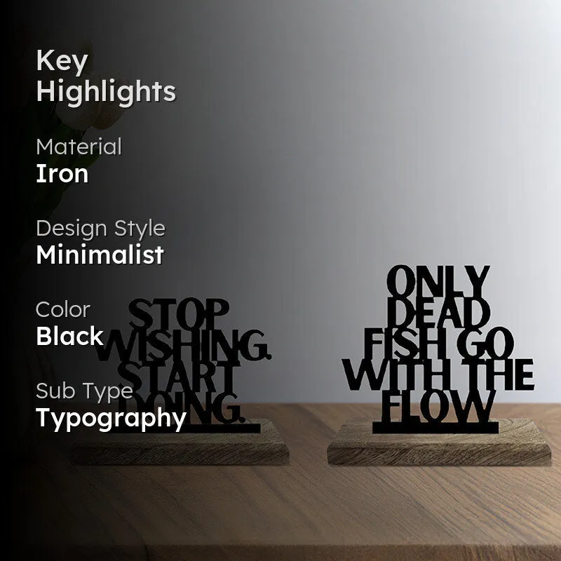 Do Don't Flow Typography Showpiece - Set Of Two media 2
