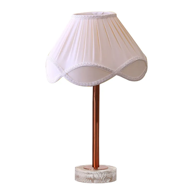 Valencia Rodin Wooden Table Lamp - White,Copper,White media 4